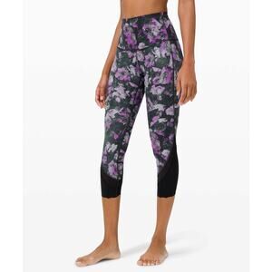 Lululemon Wunder Under High-Rise Crop Scallop Luxtreme Floral Shift Multi Size 6